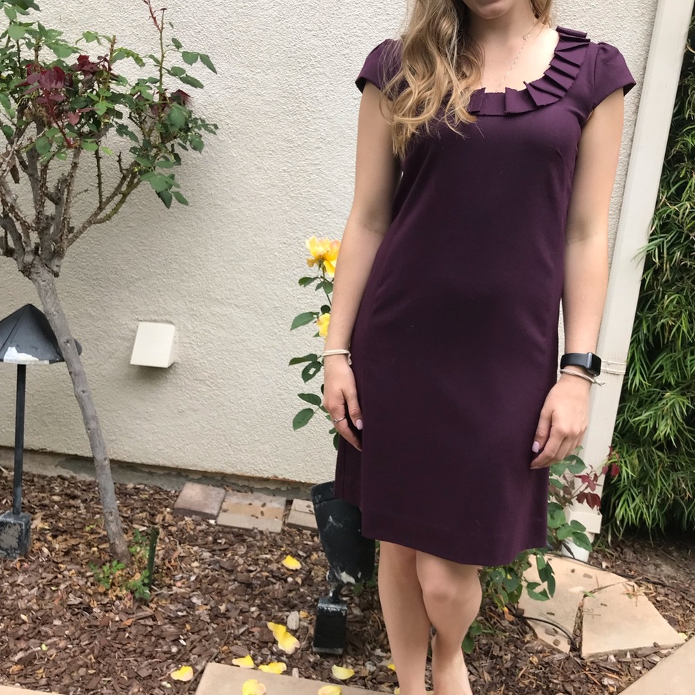 Plum colored wool dress